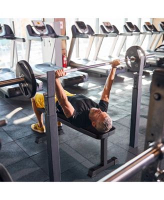 Flat Weight Bench 660 LBS Heavy Duty Strength Training Bench-Black