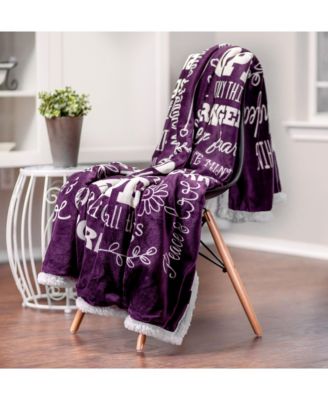 Premium Hope & Faith Sherpa Throw, 50" x 65"