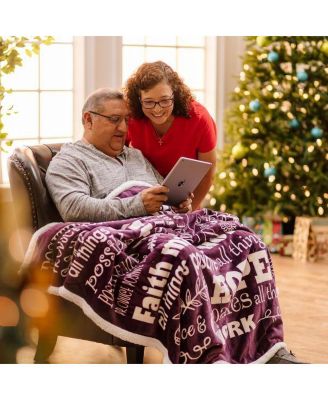 Premium Hope & Faith Sherpa Throw, 50" x 65"