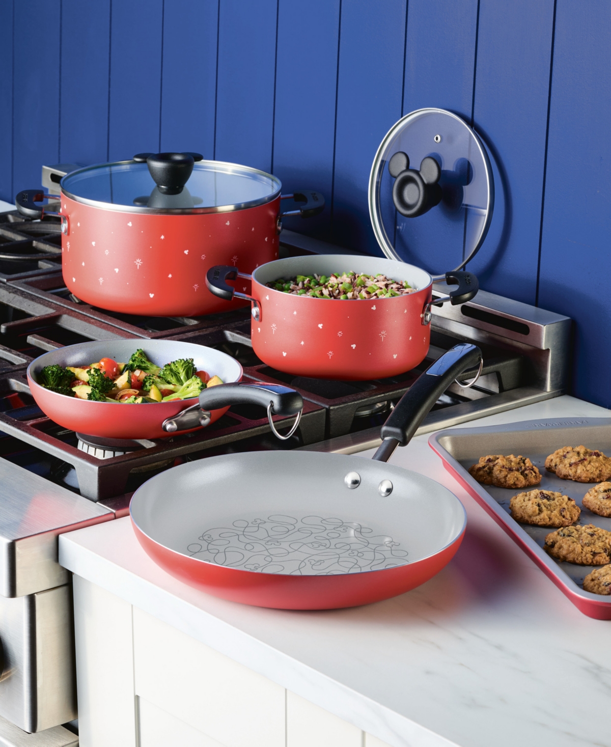 FARBERWARE DISNEY 7-PC. CERAMIC NONSTICK COOKWARE SET 