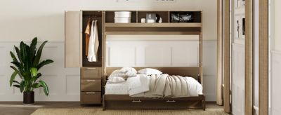 Murphy Bed with Wardrobe and Storage