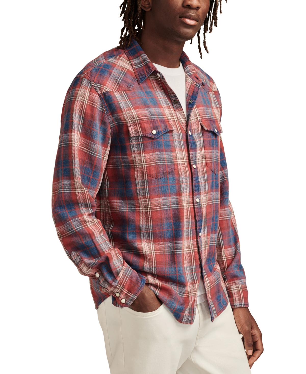Lucky Brand Men's Indigo Westerns Shirt