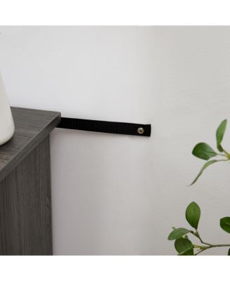 Mantel Stone TV Media Stand with Faux Stone Surround