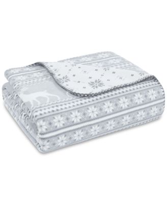 Weatherproof Reversible Plaid Throw, 50" x 70"