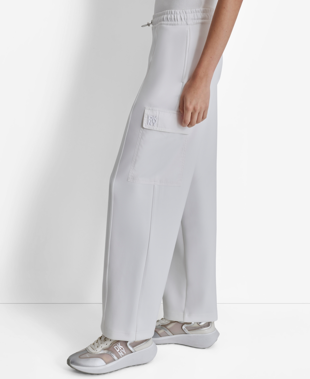 Dkny Women's Bungee-Waist Wide-Leg Pants