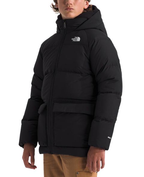 The North Face Big Boys North Quilted Fleece-Lined Full-Zip Hooded Short Down Parka