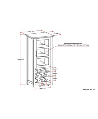 Avalon Solid Wood High Storage Wine Rack Cabinet