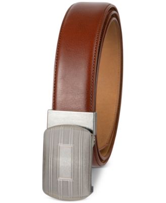 Men's Plaque Buckle Belt, Created for Macy's