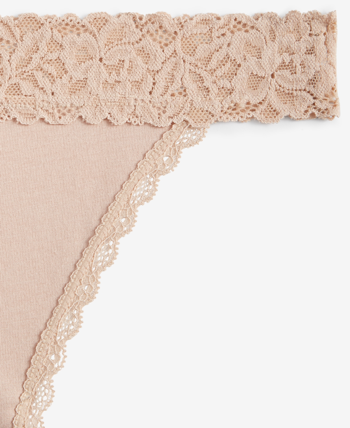 State of Day Women's Cotton Blend Lace-Trim Thong Underwear, Created for Macy's