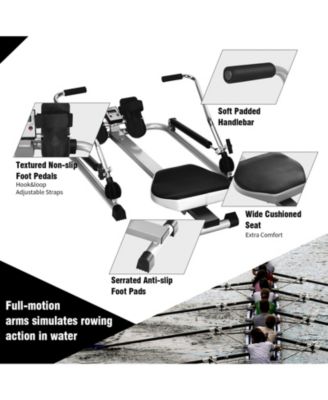 Exercise Adjustable Double Hydraulic Resistance Rowing Machine