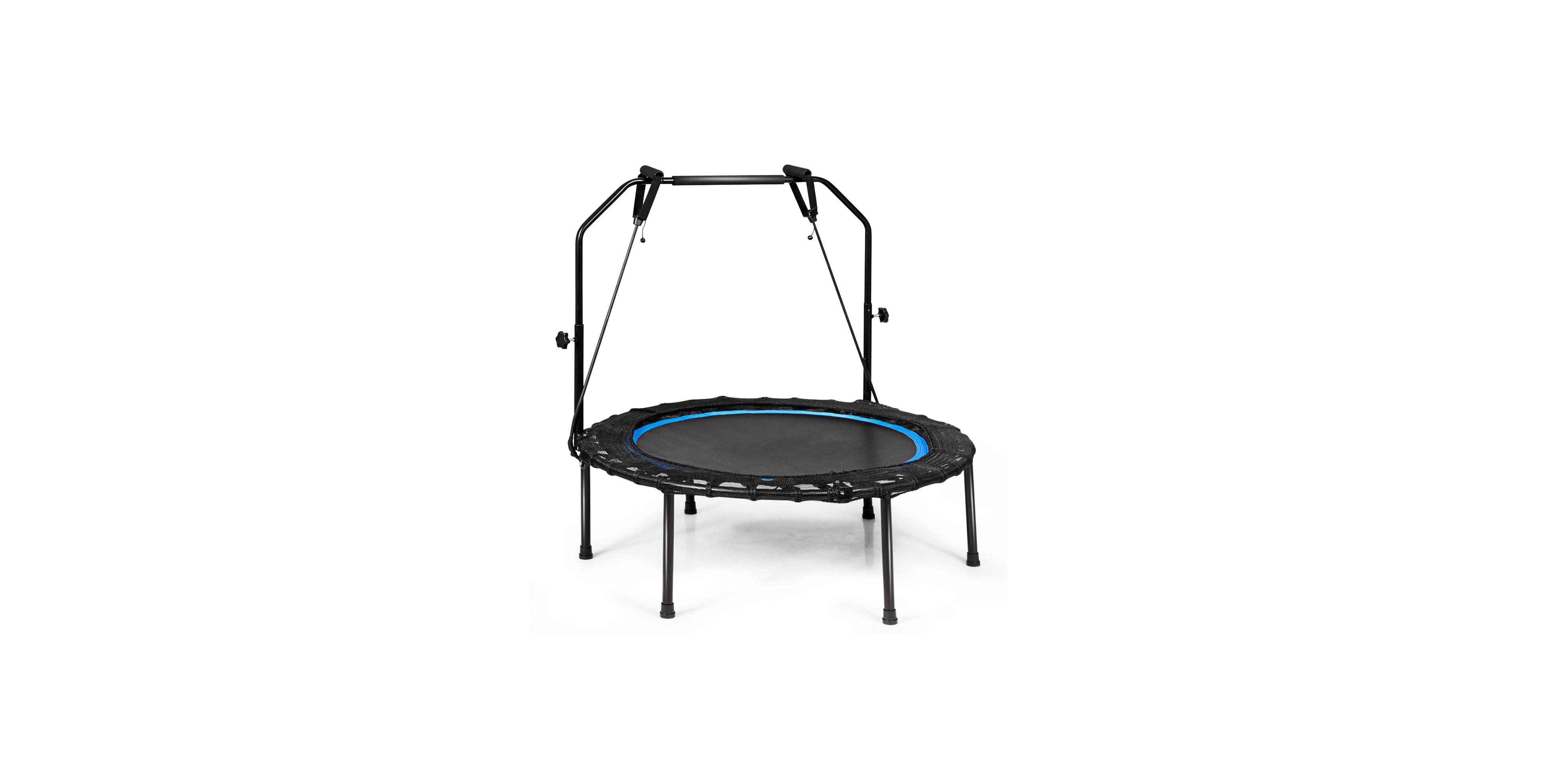 40 Inch Foldable Fitness Rebounder with Resistance Bands Adjustable Home