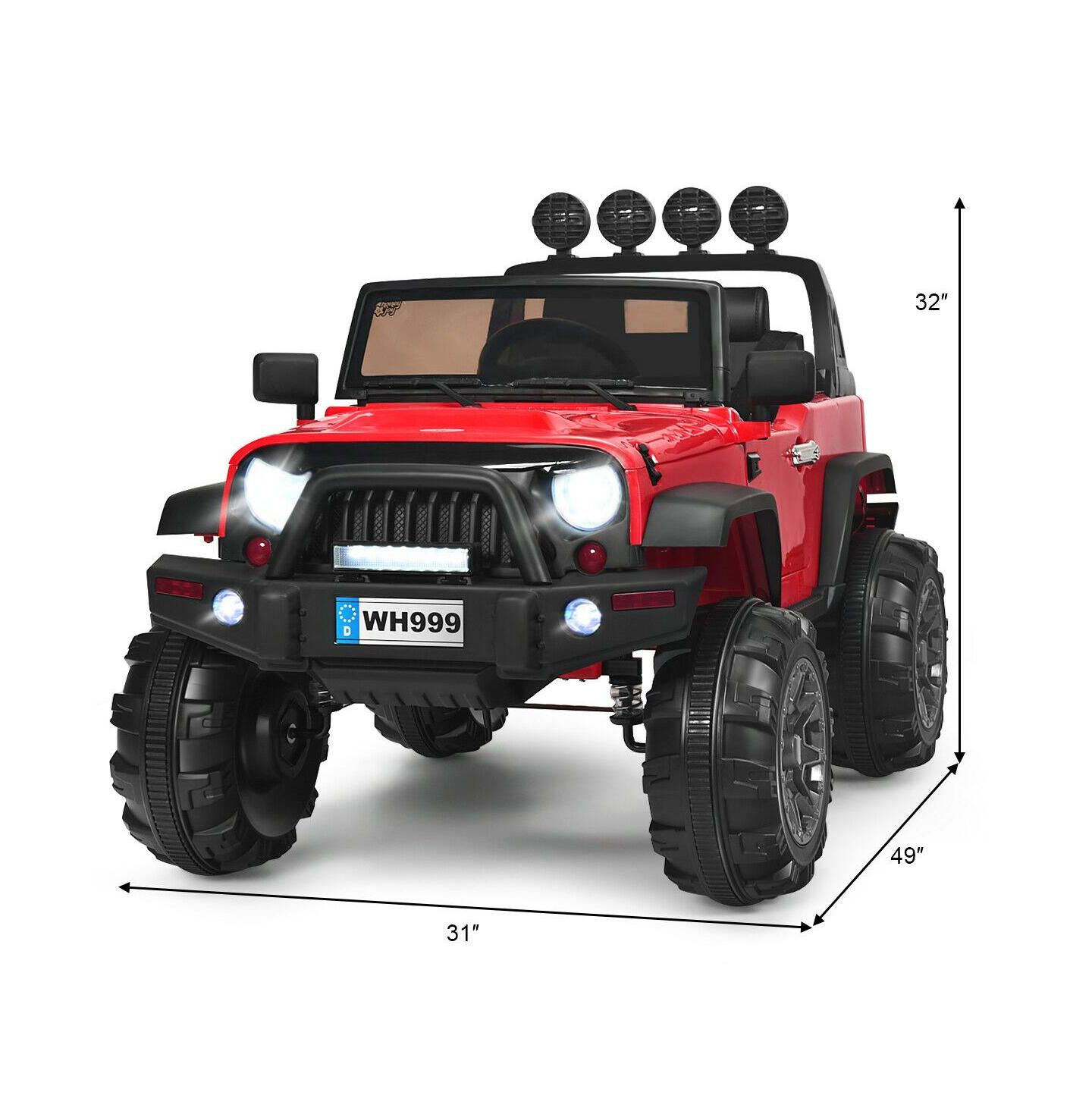 Детская игрушка SUGIFT 12V Remote Control Ride-On Car, 49"L x 31"W x 32"H, Ages 3-7, цвет: Красный — фото 2