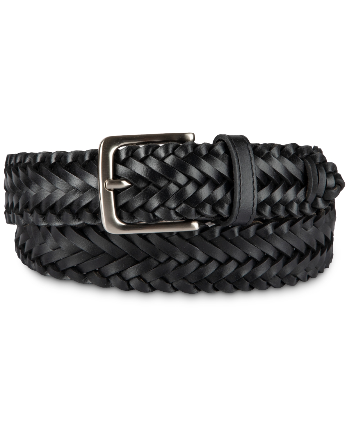 CLUB ROOM LUXURY MEN'S BRAIDED BELT, CREATED FOR MACY'S 