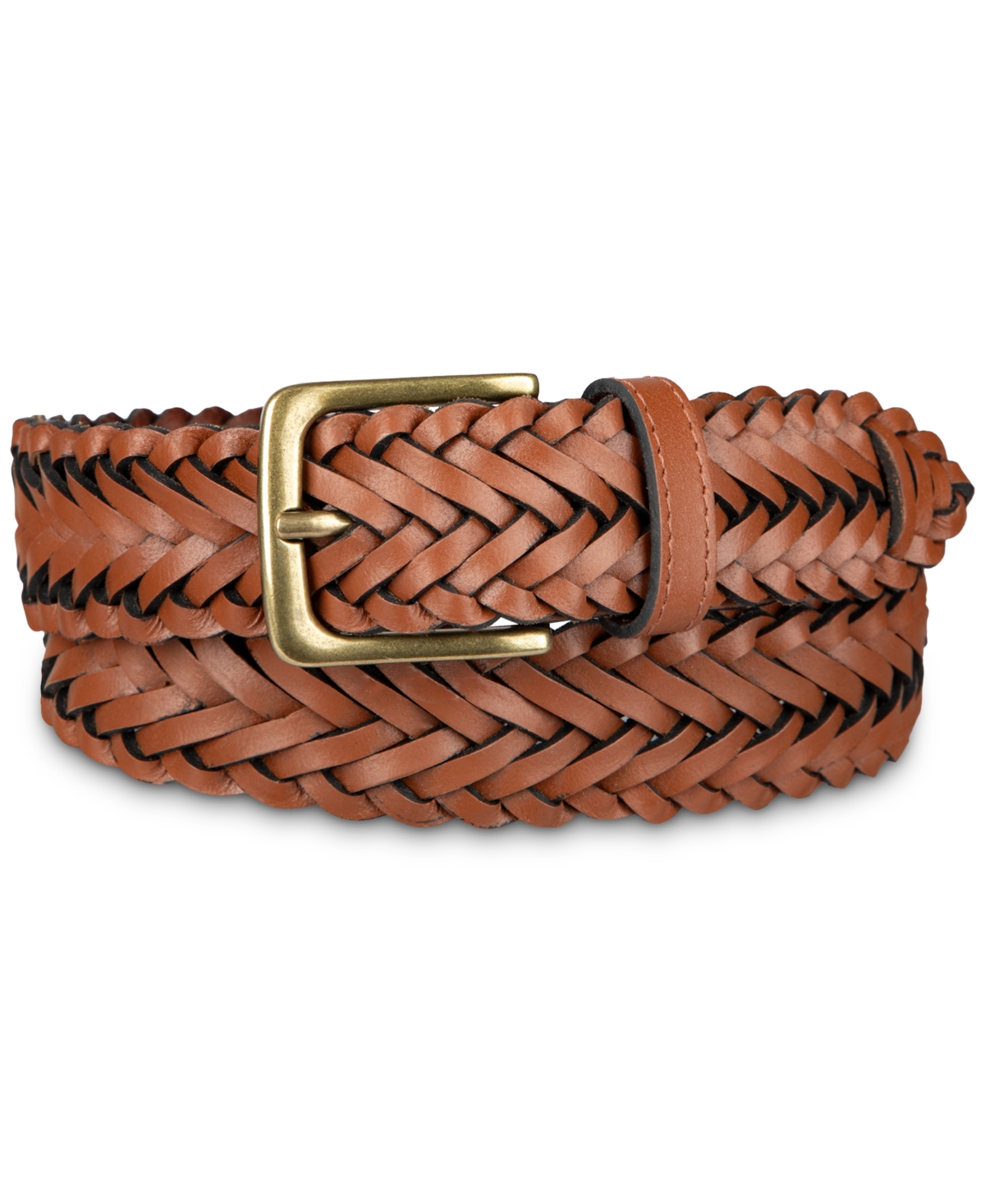 Luxury Men's Braided Belt, Created for Macy's - Tan