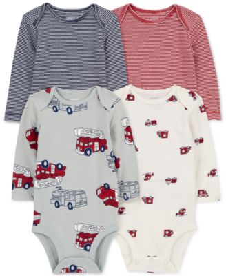 Carter's - Baby Boys 4-Pk. Cotton Fire Truck Bodysuits