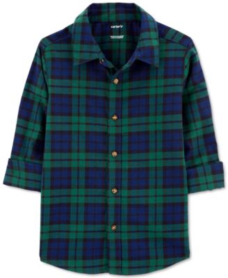 Carter's - Little & Big Boys Cotton Plaid Twill Button Shirt
