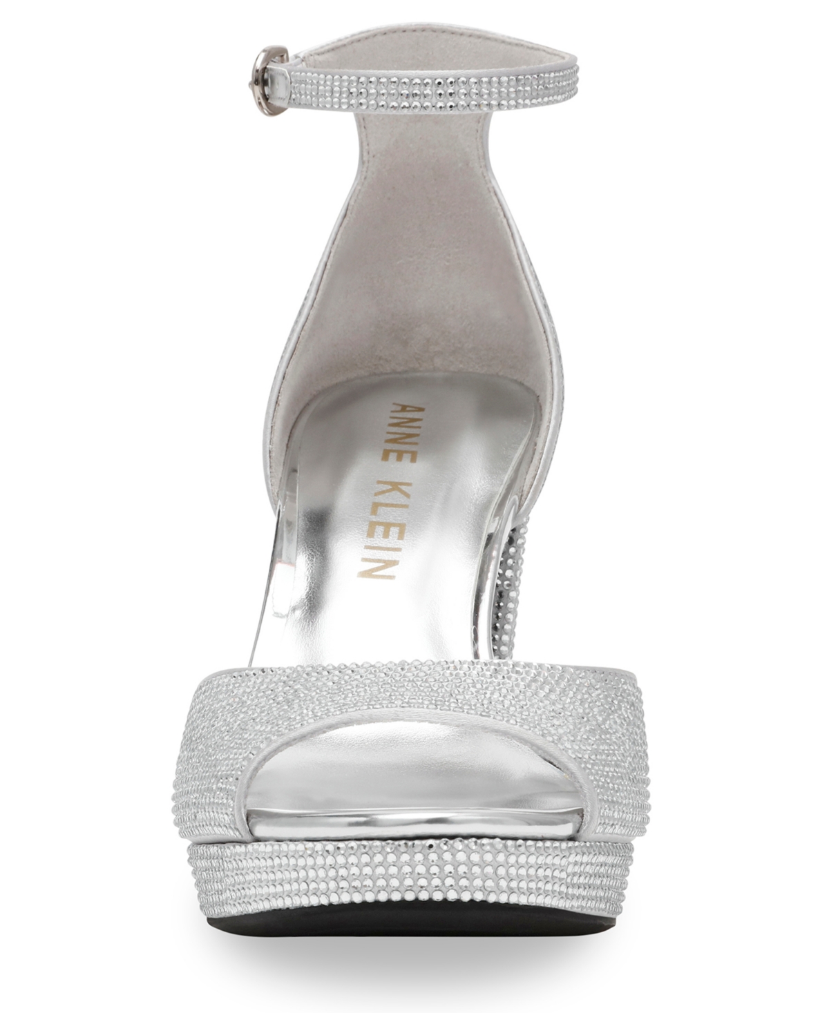 Anne Klein Women's Vista Embellished Platform Dress Sandals In Black Crystal