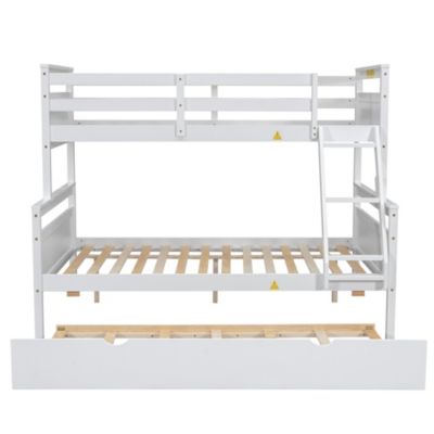 Streamdale Twin/Full Bunk Bed, Trundle, Safety Rails, Gray