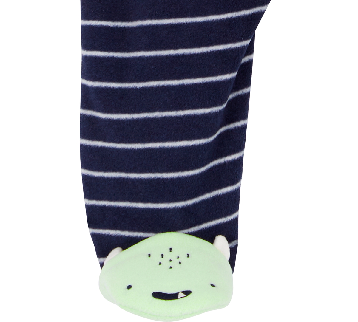 Carter's Baby Boys And Baby Girl 2 Way Zip-up Sleep & Play Fleece Footie Pajamas In Navy,monster