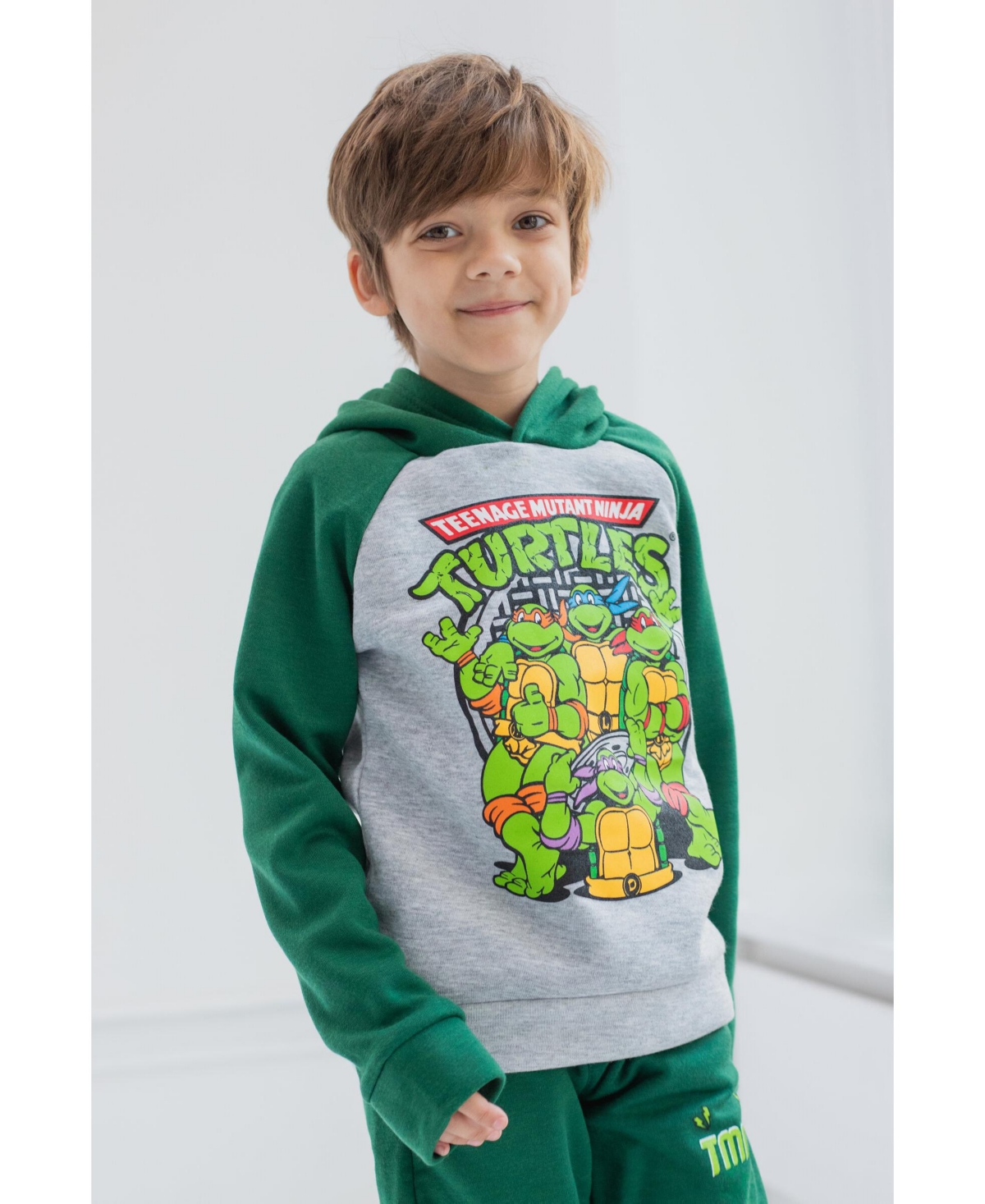 Teenage Mutant Ninja Turtles Fleece Pullover Hoodie and Pants Outfit Set Toddler to Big Kid Sizes (2T