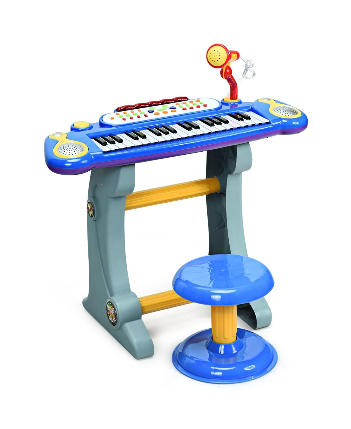 Sugift 37 Key Electronic Keyboard Kids Toy Piano Included Microphone and Stool