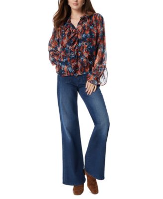 Sam Edelman Women's Ruffle-Trim Button-Down Blouse 
