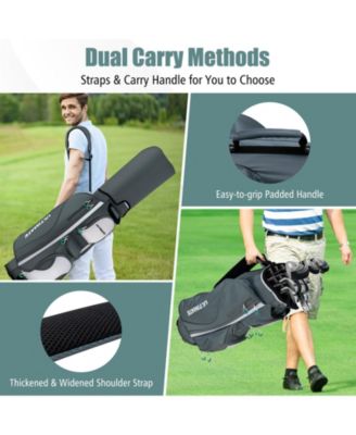 14 Dividers Golf Cart Bag with 7 Zippered Pocket
