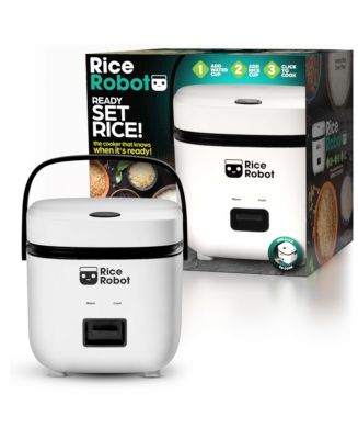 Rice Robot 4-Cup Space Saving Rice Cooker with Ceramic Nonstick Inner ...
