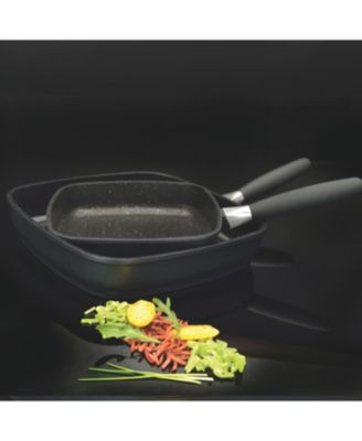 Scala Nonstick 12.5" Square Grill Pan, Removable Handle