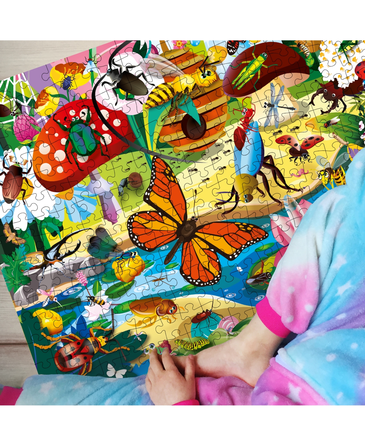 Quokka 3X Set 300-Piece Floor Jigsaw Puzzles for Kids Ages 10-12 - Unicorn - 300-pc ocean  vimel  bugs