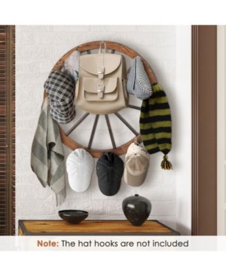 Set of 4 Decorative Wooden Wagon Wheels 30 Inch Vintage Wagon Wheel Wall Decor