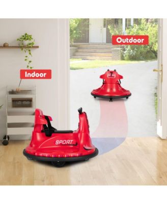 6V Bumper Car for Kids Toddlers Electric Ride On Car Vehicle with 360° Spin-Red