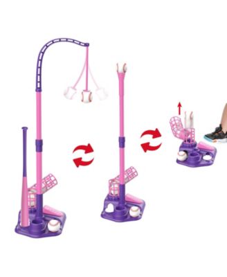 Kids Baseball Tee Set with 6 Balls - Adjustable Height, Fun T-Ball Game for Toddlers