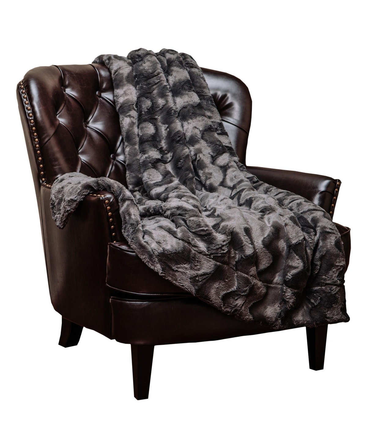 Chanasya Premium Soft Wave Faux Fur Blanket - Soft, Lightweight Reversible Sherpa & Minky Blanket - 50