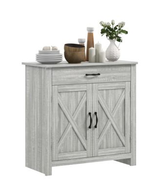 32" Modern Farm Style Sideboard Storage Buffet Server Cabinet Organizer