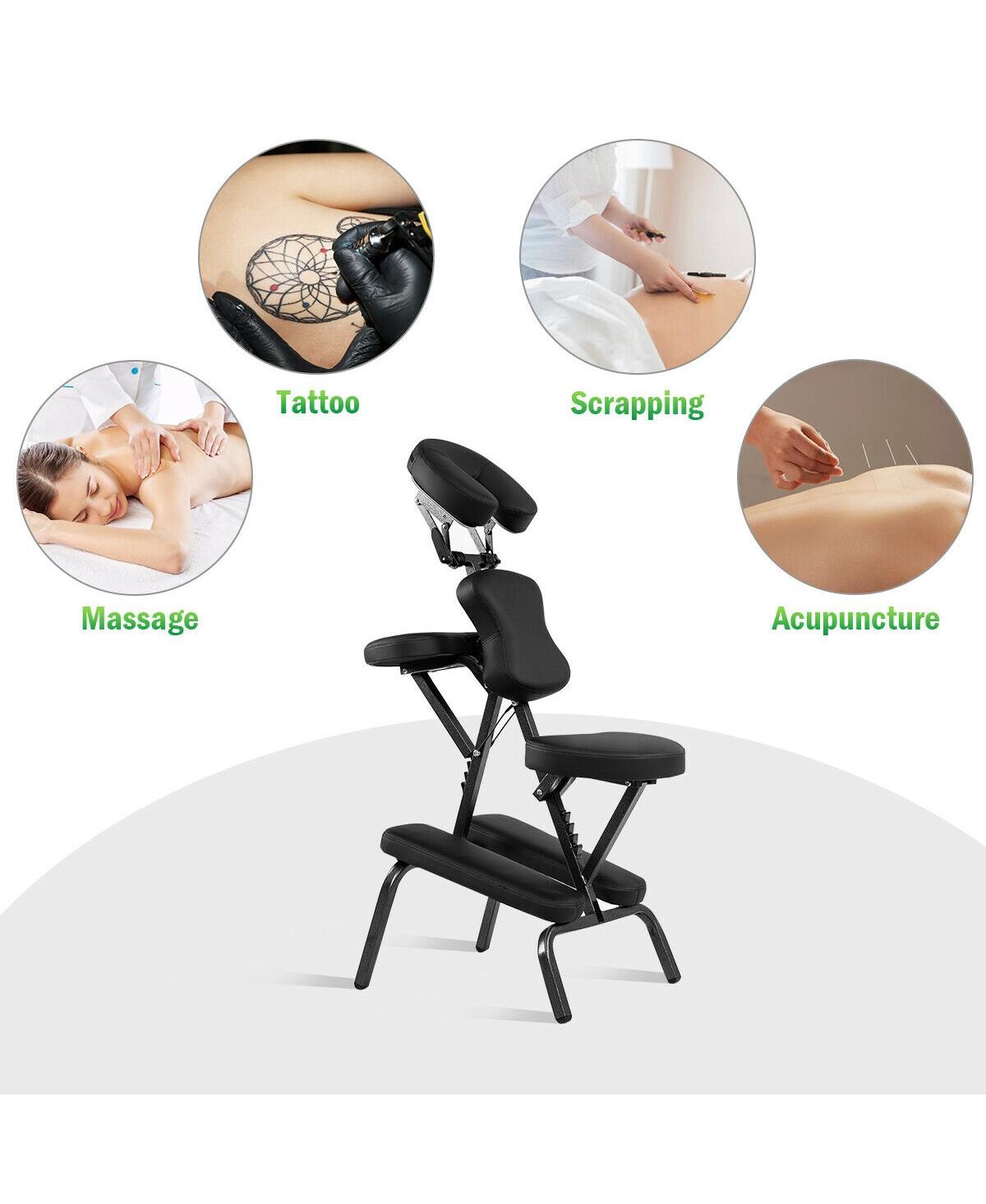 Skonyon Pu Leather Pad Travel Massage Chair with Carrying Bag