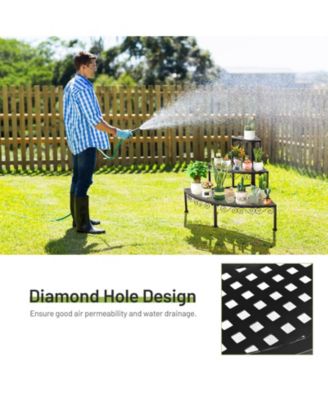 3-Tier Corner Metal Flower Ladder Plant Stand