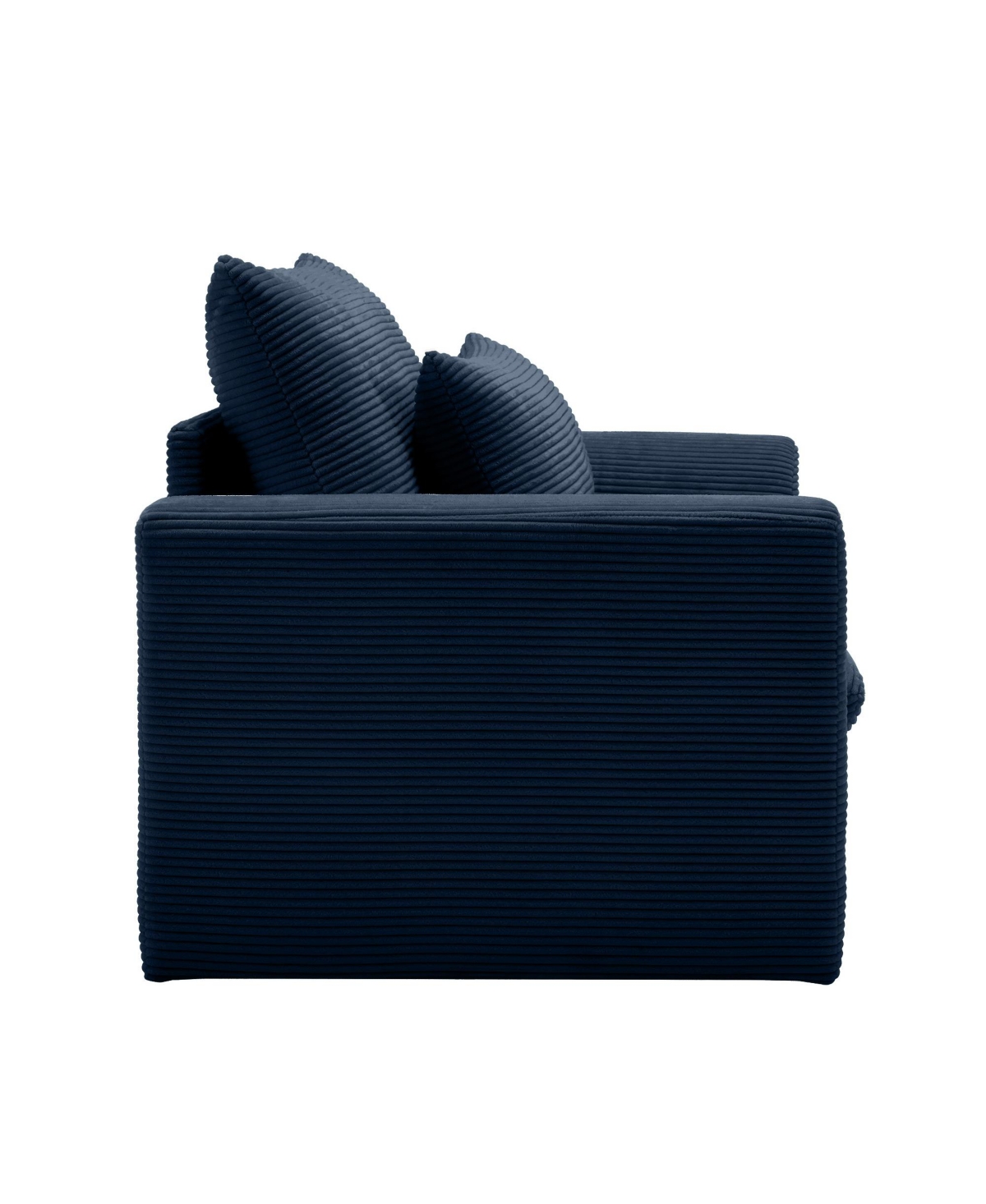 Streamdale FurnitureCorduroy Deep Seat Sofa Chair with Pillow - Blue