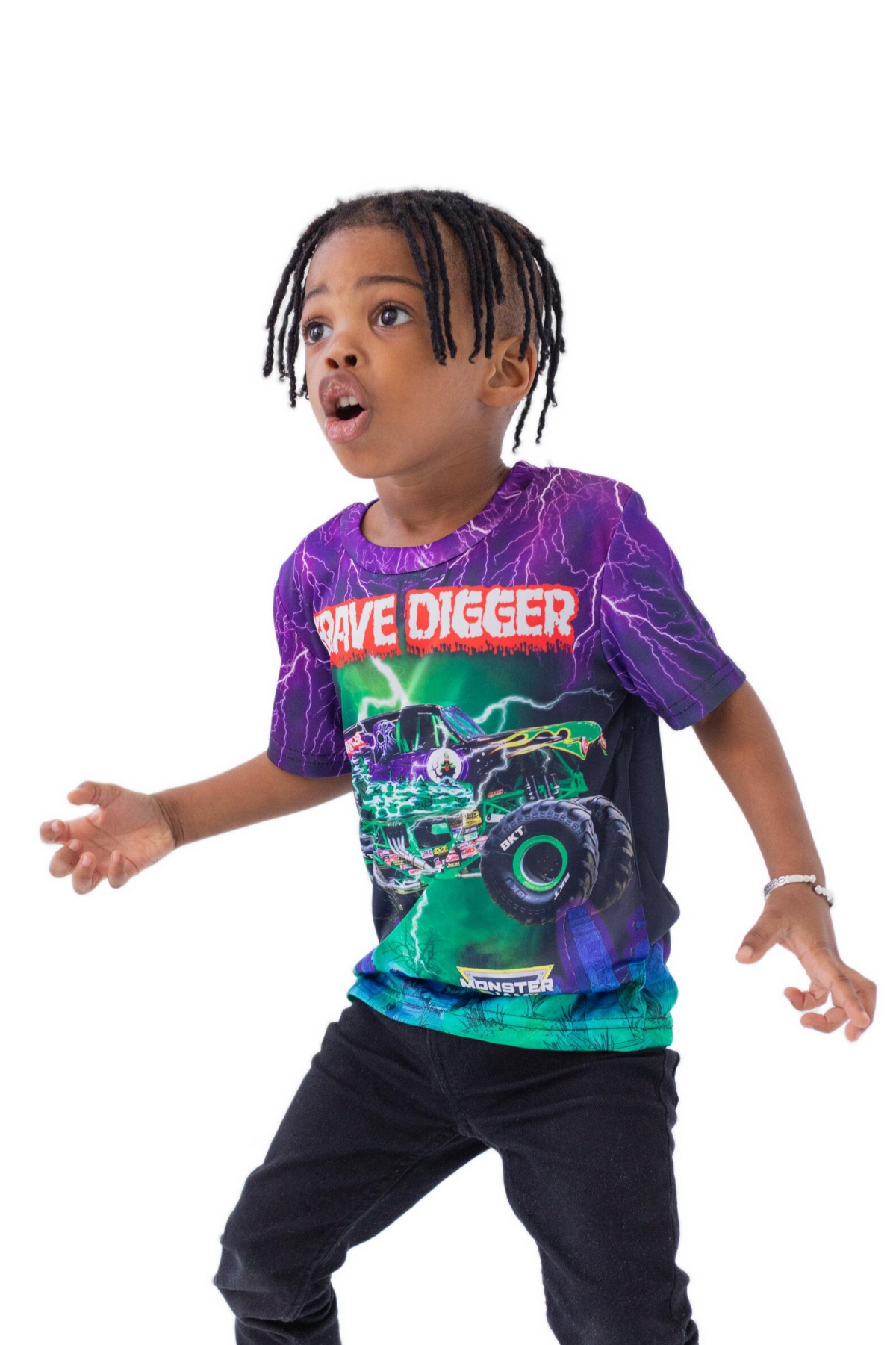 Monster Jam Boys T-Shirt to Grave Digger El Toro Loco Megalodon