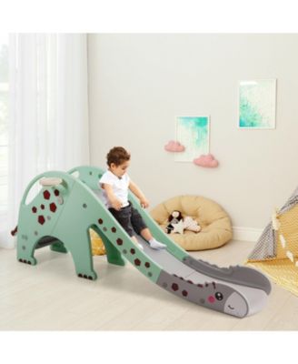 3-in-1 Kids Climber Slide Play Set with Basketball Hoop