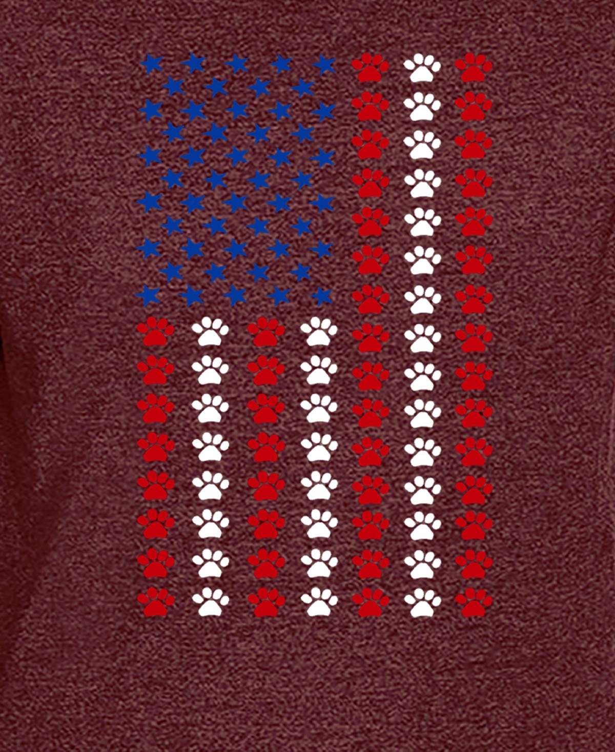 La Pop Art Men's Paws Flag Premium Blend Word T-Shirt