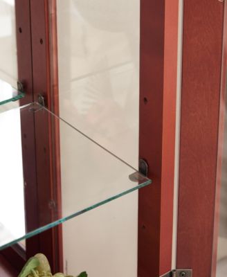 Lighted Display Cabinet with Glass Doors and Adjustable Shelves
