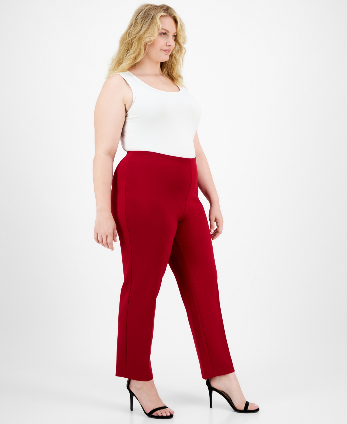 Anne Klein Plus Size Hollywood Slim-Fit Ankle Pants