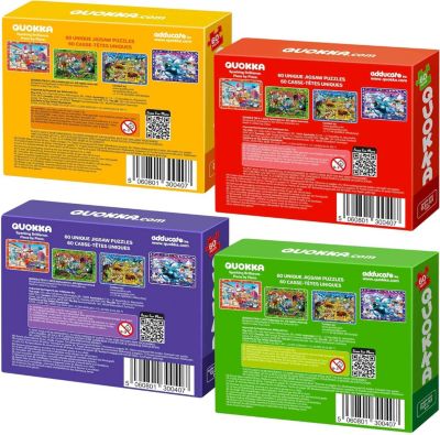 4 x 60 Pieces Puzzles for Kids Ages 4-6 -  Educational Search & Find Toy