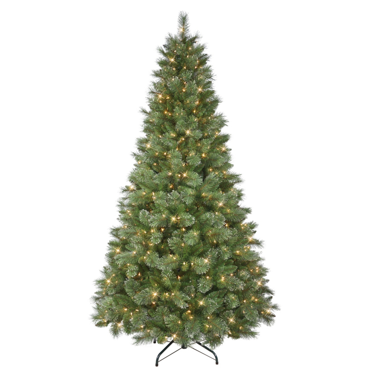 Puleo 7.5-ft. Medium Green Tree With 500 Clear Lights & Stand In Green