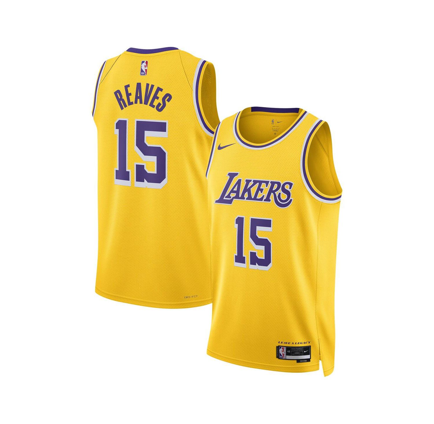 Men’s and Women’s Austin Reaves Gold Los Angeles Lakers Swingman Jersey - Icon Edition
