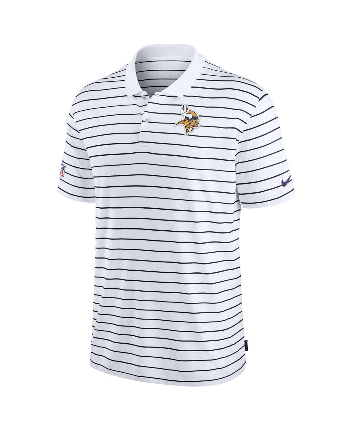 Nike Men'sMinnesota Vikings Sideline Lock Up Victory Performance Polo - White, Black