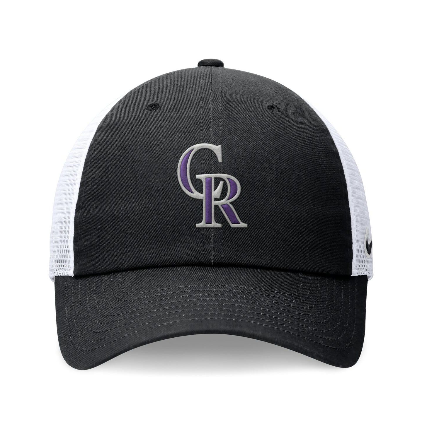 Мужская кепка Nike Black Colorado Rockies Club Trucker Adjustable Hat — фото 2