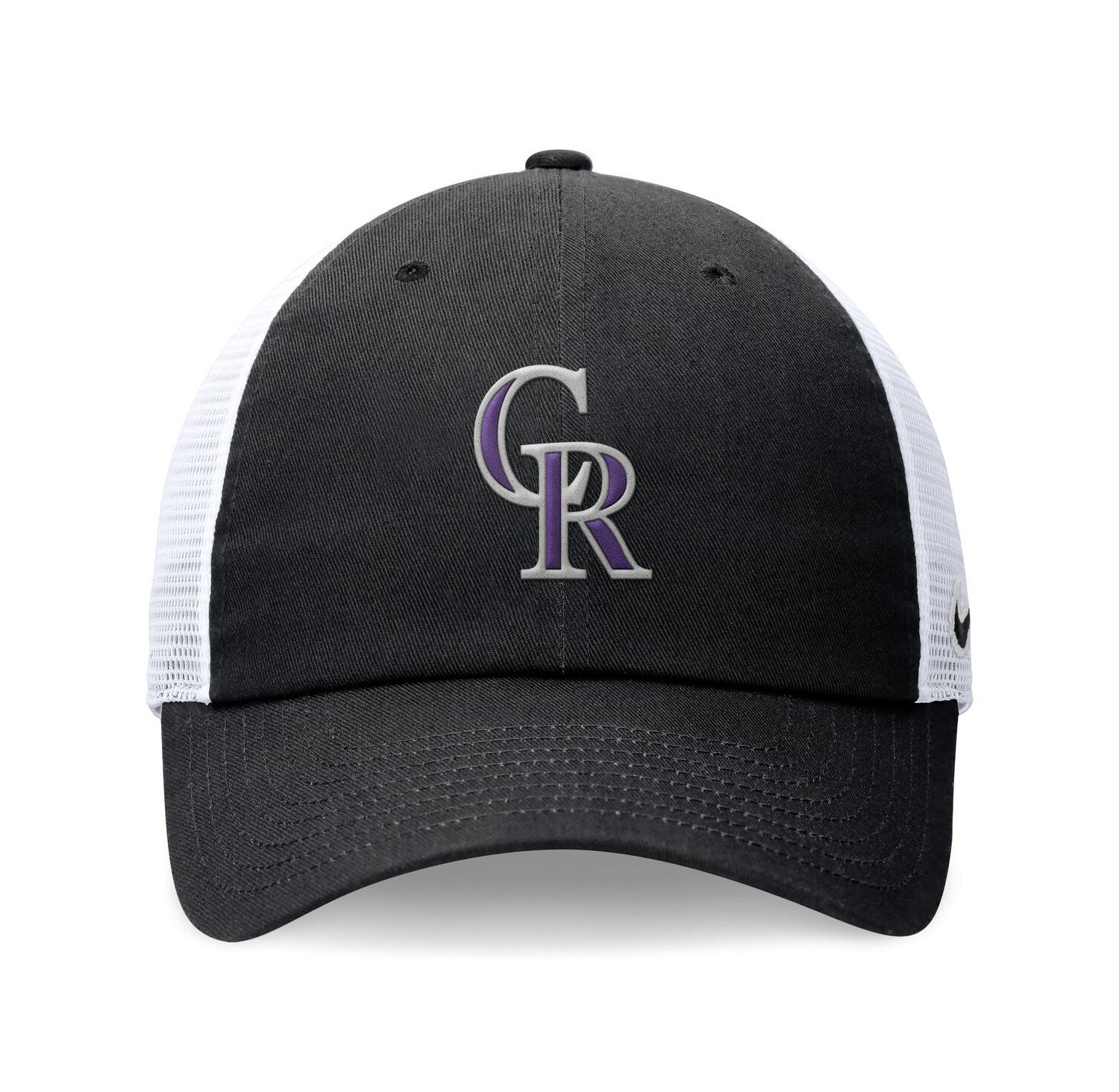 Men's Black Colorado Rockies Club Trucker Adjustable Hat