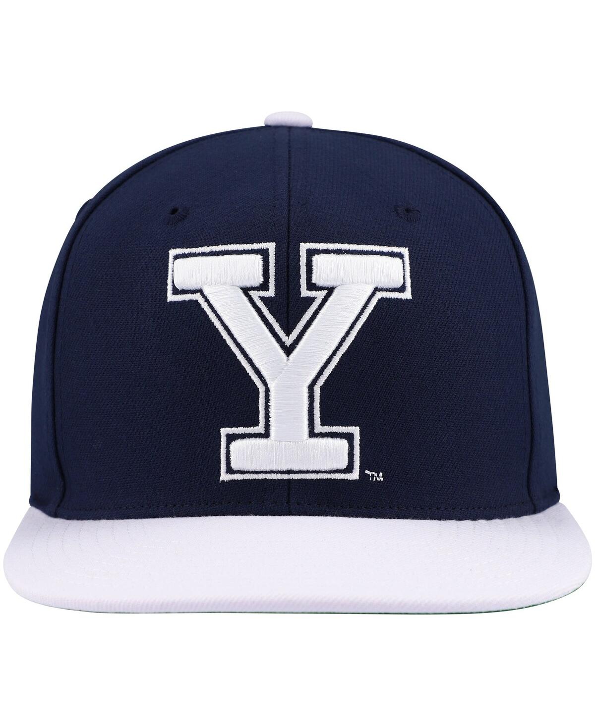 Mitchell & Ness Men'sWhite Yale Bulldogs 2-Tone 2.0 Snapback Hat - Navy, White
